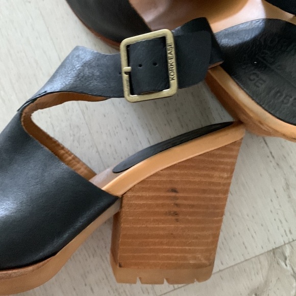 Kork-Ease‎ Linden Black Leather T-Strap Slingback Block Heel Womens SIZE 11 M - Picture 8 of 11